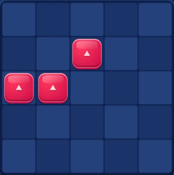 Hopstone Adventure level 1: board with only normal stones