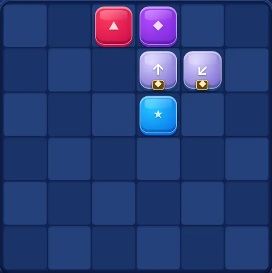 Hopstone Adventure level 31: board with arrow stones